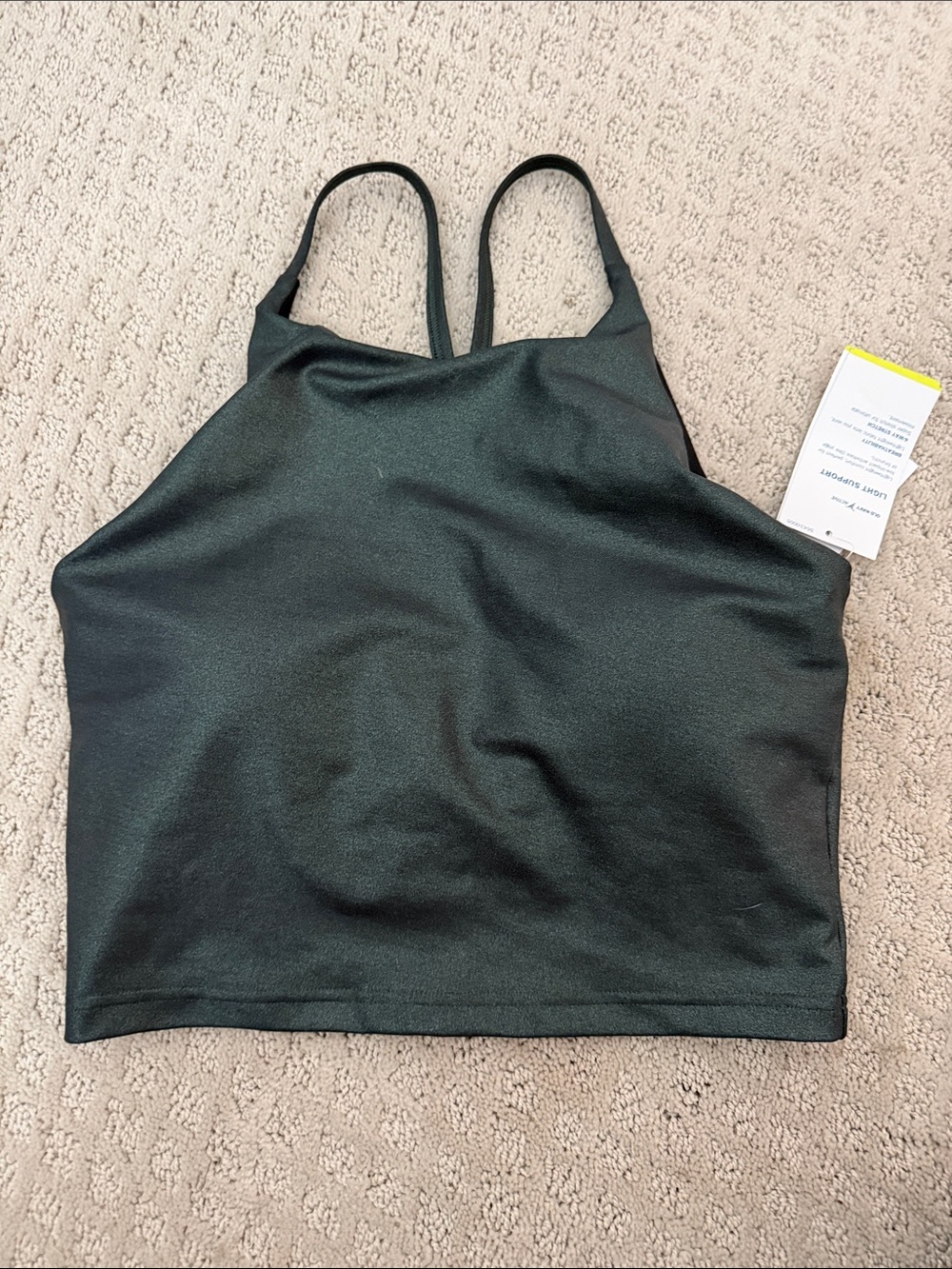 Old Navy Black High-Neck Strappy Sports CropNWT -M